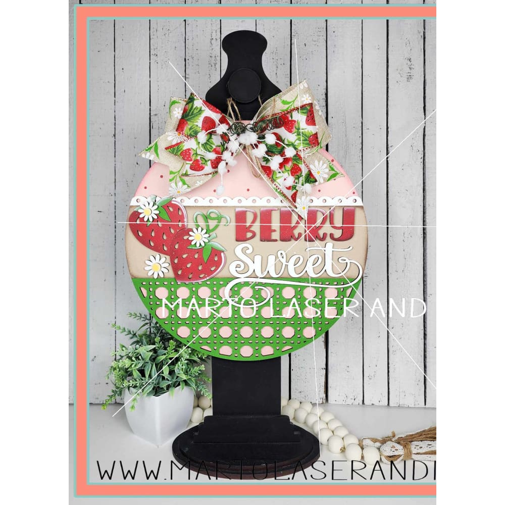 Berry Sweet # 021 Wood Laser Blank | DIY Craft Cutout | Paint-Ready