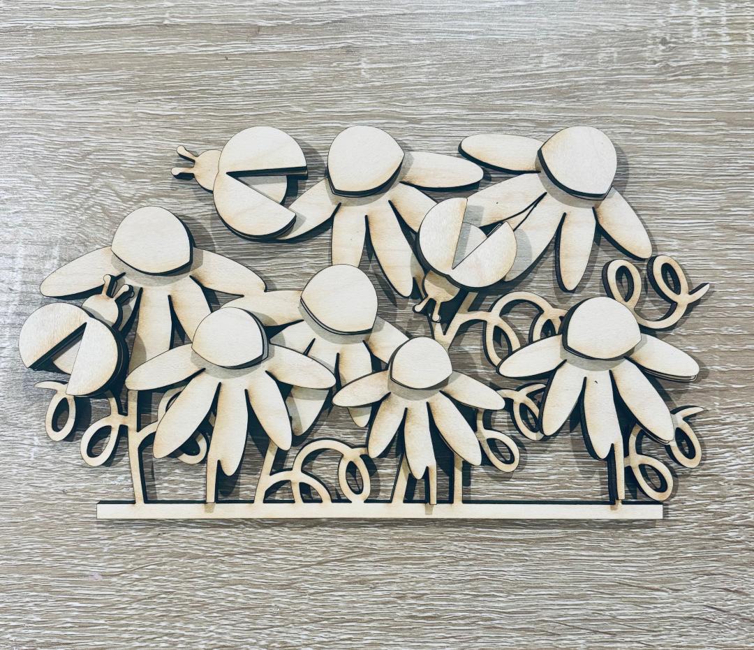 Ladybug Garden Gate insert - # 1141 INSERT FOR INTERCHANGEABLE WOOD Wood Laser Blank | DIY Craft Cutout | Paint-Ready