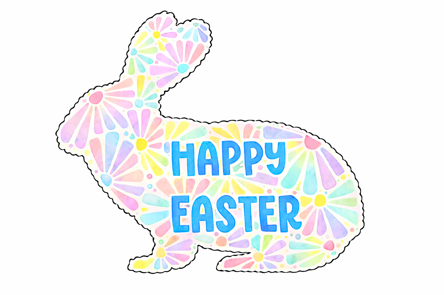 Hoppy Easter Door Hanger # 006 Wood Laser Blank | DIY Craft Cutout | Paint-Ready
