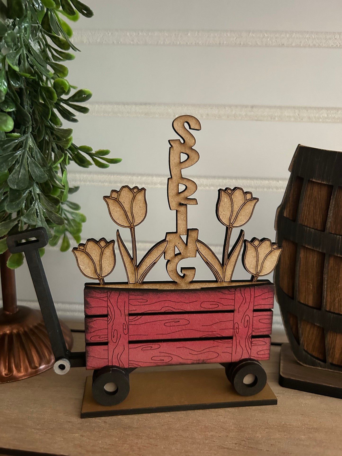 Small Wood Barrel Interchangeable comes with spring insert – Laser Cut MDF wood Kit | DIY Craft Use