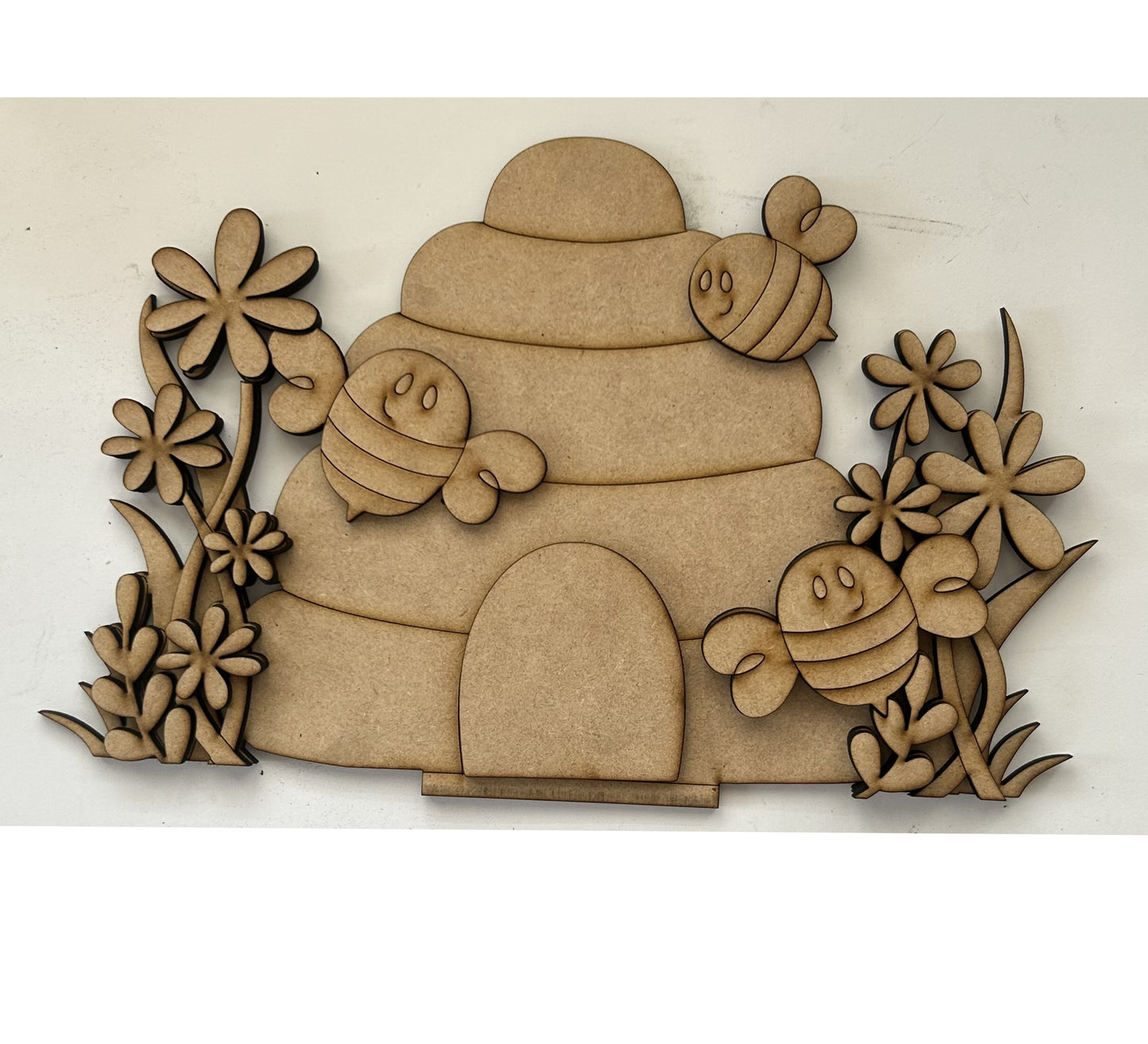 BEES - # 1117 INSERT FOR INTERCHANGEABLE WOOD Wood Laser Blank | DIY Craft Cutout | Paint-Ready