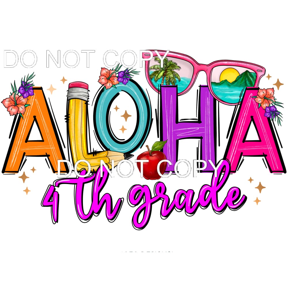 Aloha 4th grade #11536 Sublimation transfers - Heat