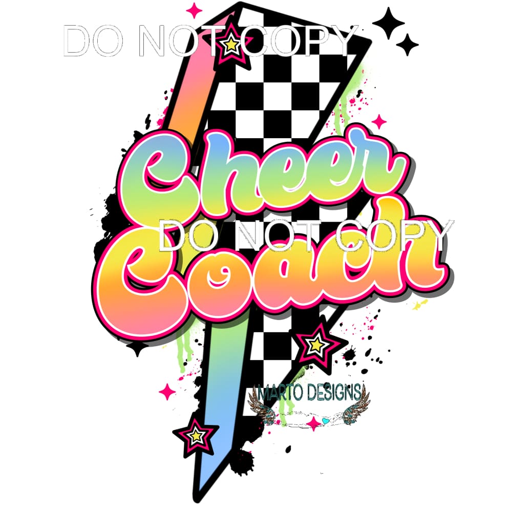 Cheer Coach #11449 Sublimation transfers - Heat Transfer