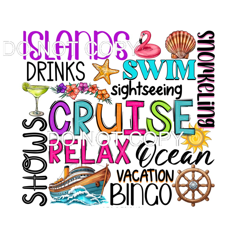 Cruise #11495 Sublimation transfers - Heat Transfer Graphic