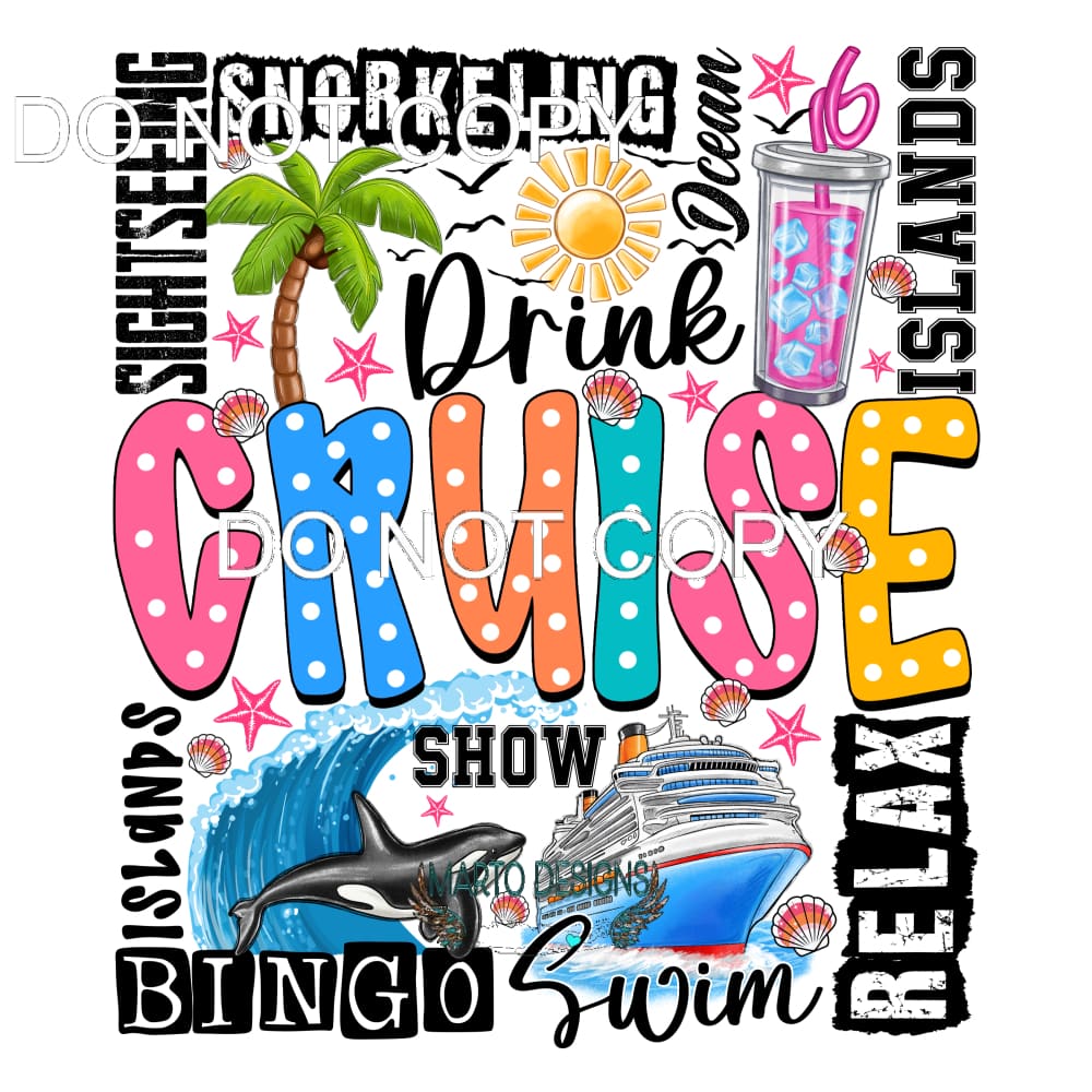 Cruise #11524 Sublimation transfers - Heat Transfer Graphic