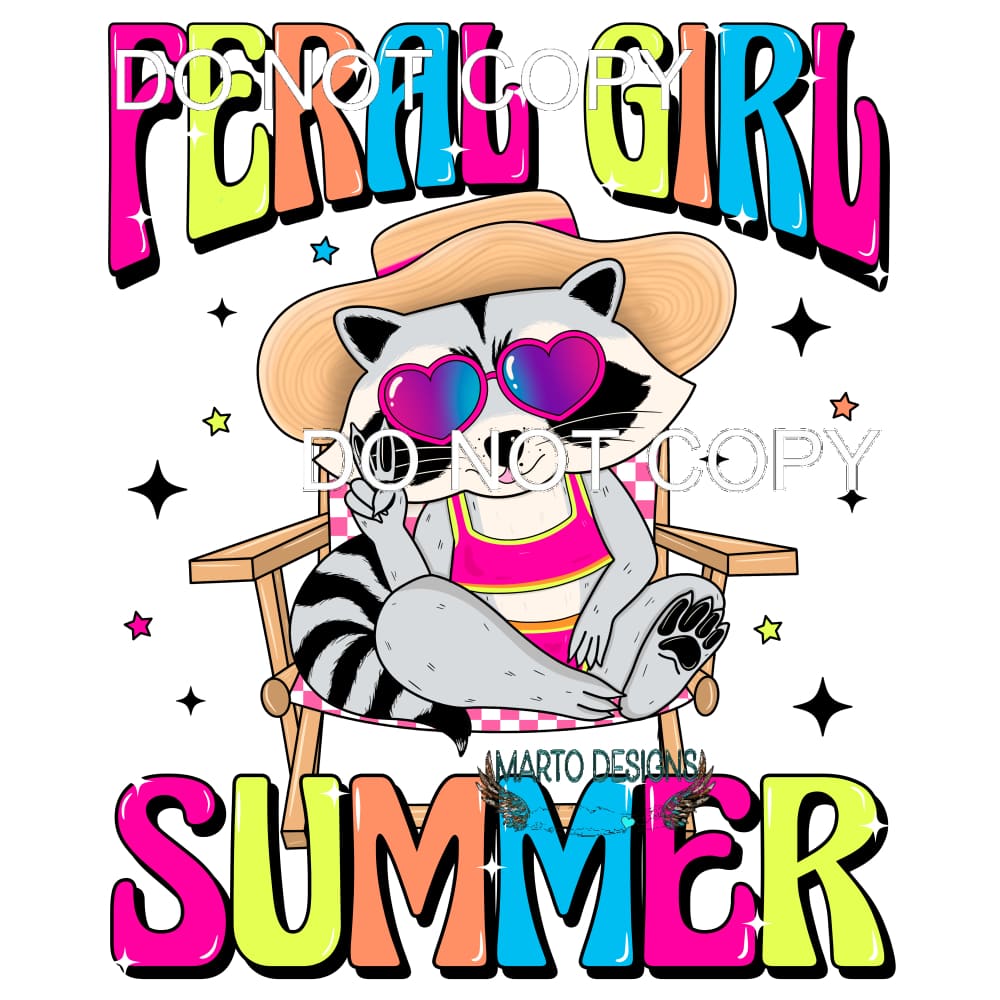 Feral Girl Summer #11442 Sublimation transfers - Heat