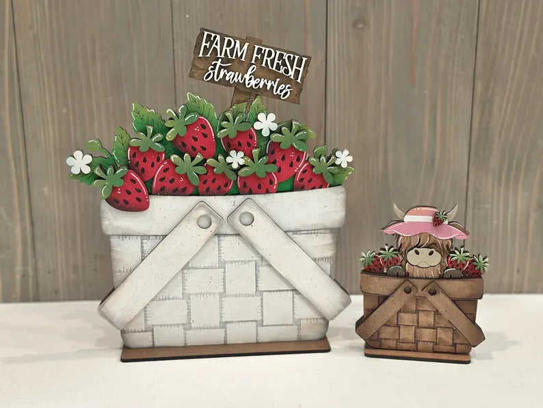 PICNIC BASKET BASE INTERCHANGEABLE # 1123 Wood Laser Blank | DIY Craft Cutout | Paint-Ready