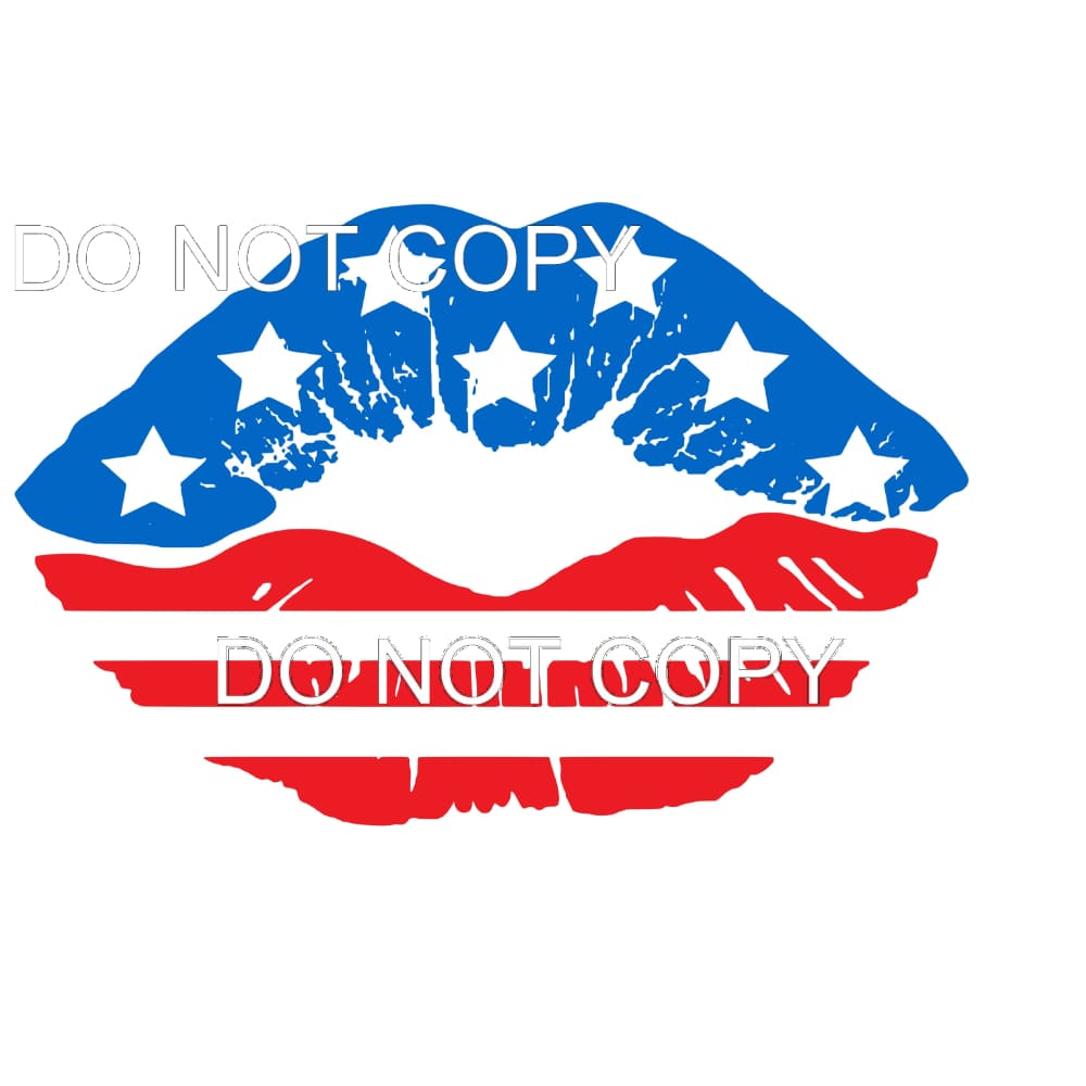 Lips Flag USA # 8822 Sublimation transfers - Heat Transfer