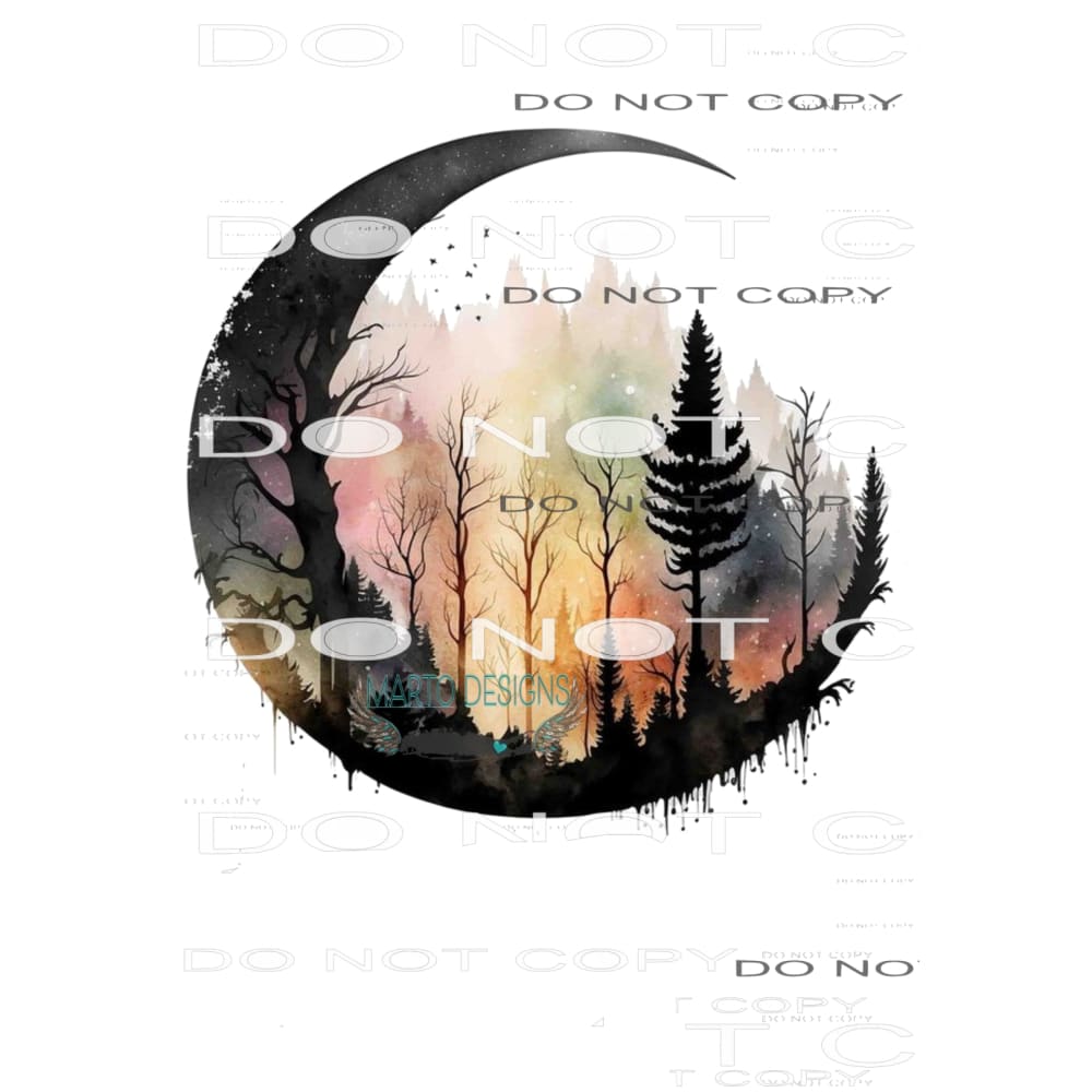 moon # 8292 Sublimation transfers - Heat Transfer Graphic