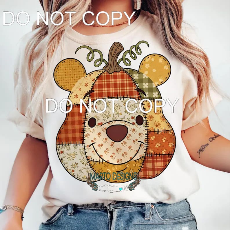 Pooh Pumpkin # 3022 Sublimation transfers - Heat Transfer