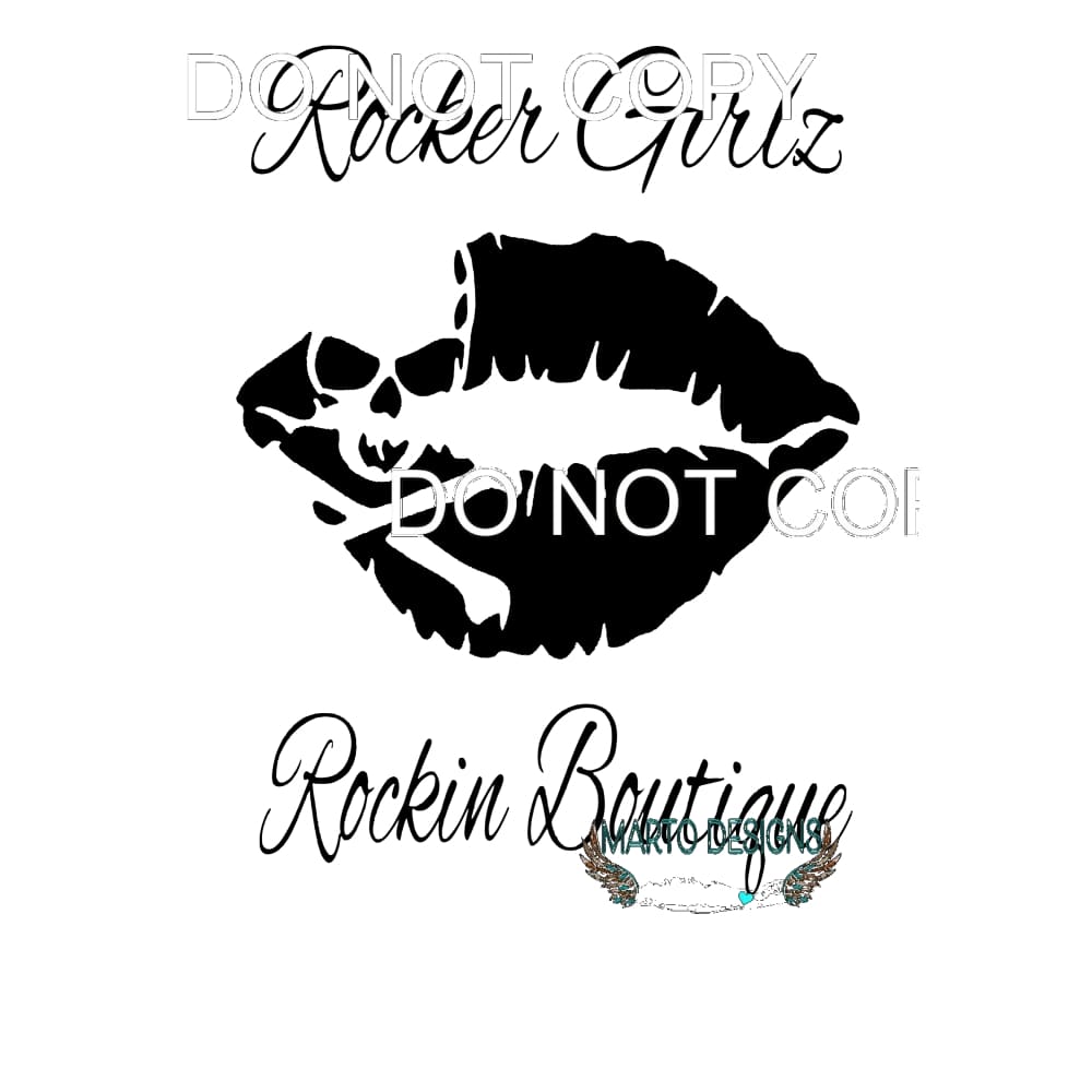 rocker girls # 2 Black includes pocket Sublimation
