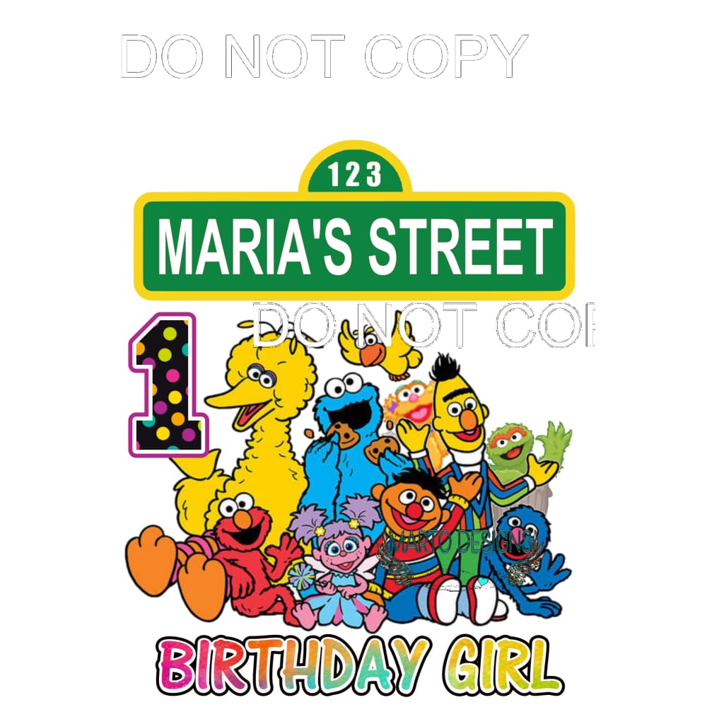 Sesame street Custom Name Mom dad sister etc of the if name