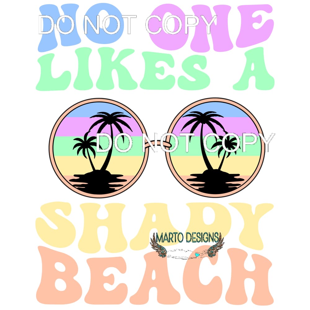 Shady Beach #11412 Sublimation transfers - Heat Transfer