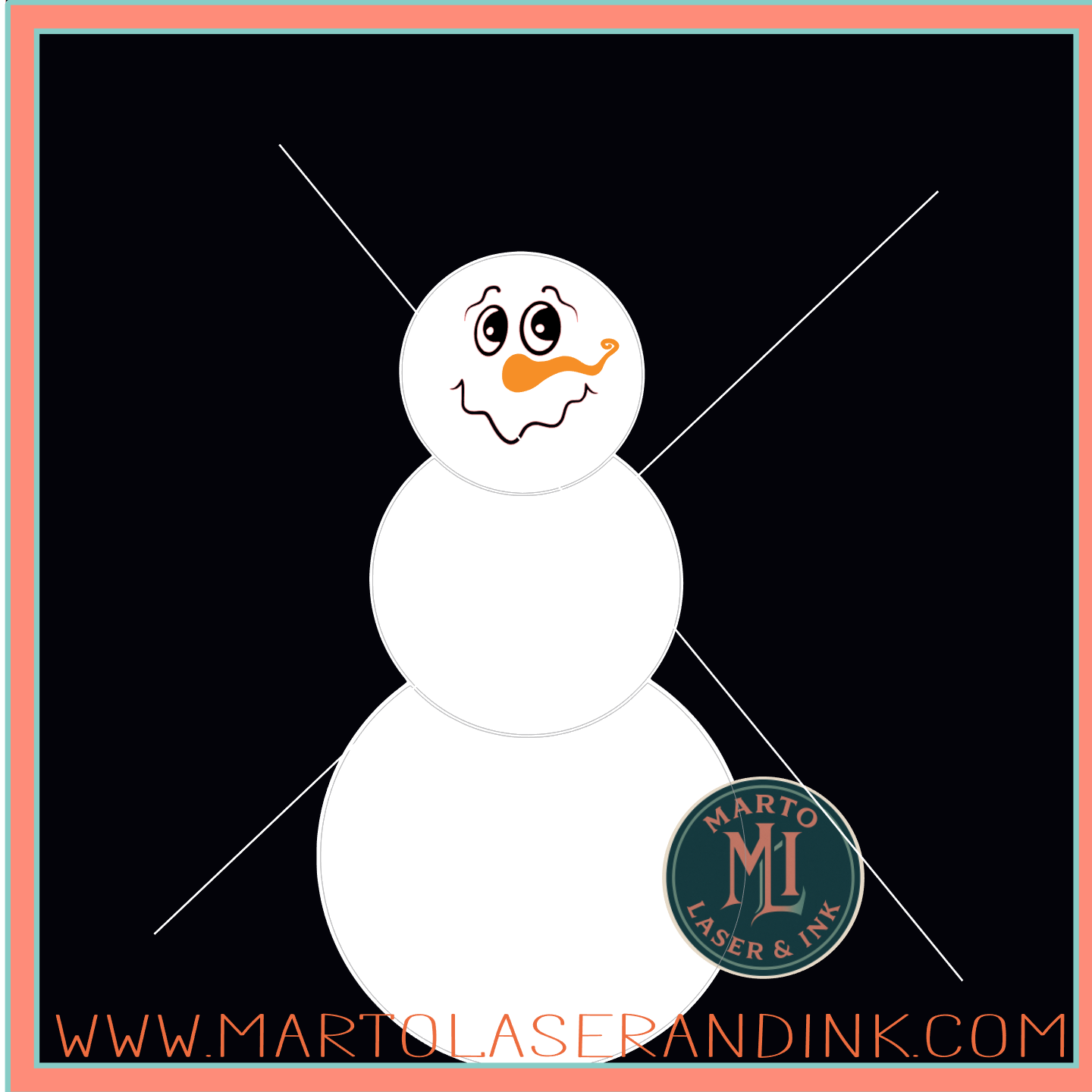 snowman shape # 003 Wood Laser Blank | DIY Craft Cutout | Paint-Ready
