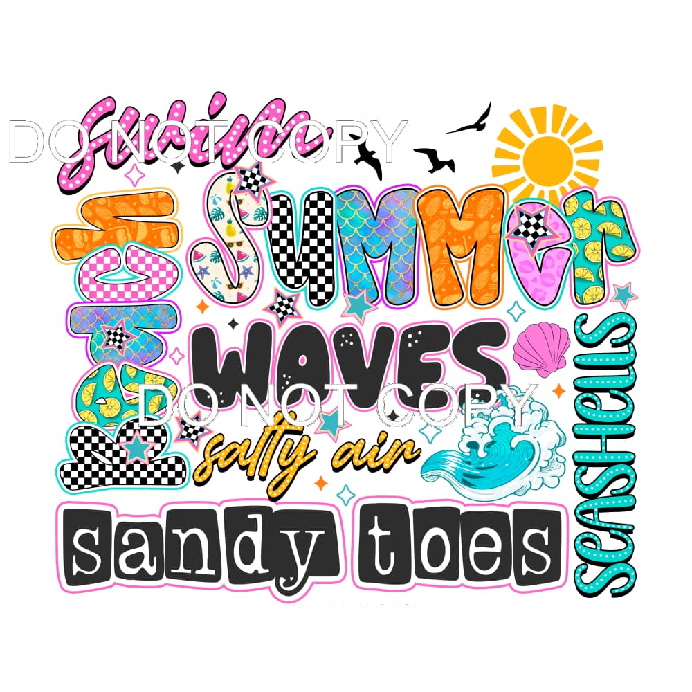 Summer Waves #11513 Sublimation transfers - Heat Transfer