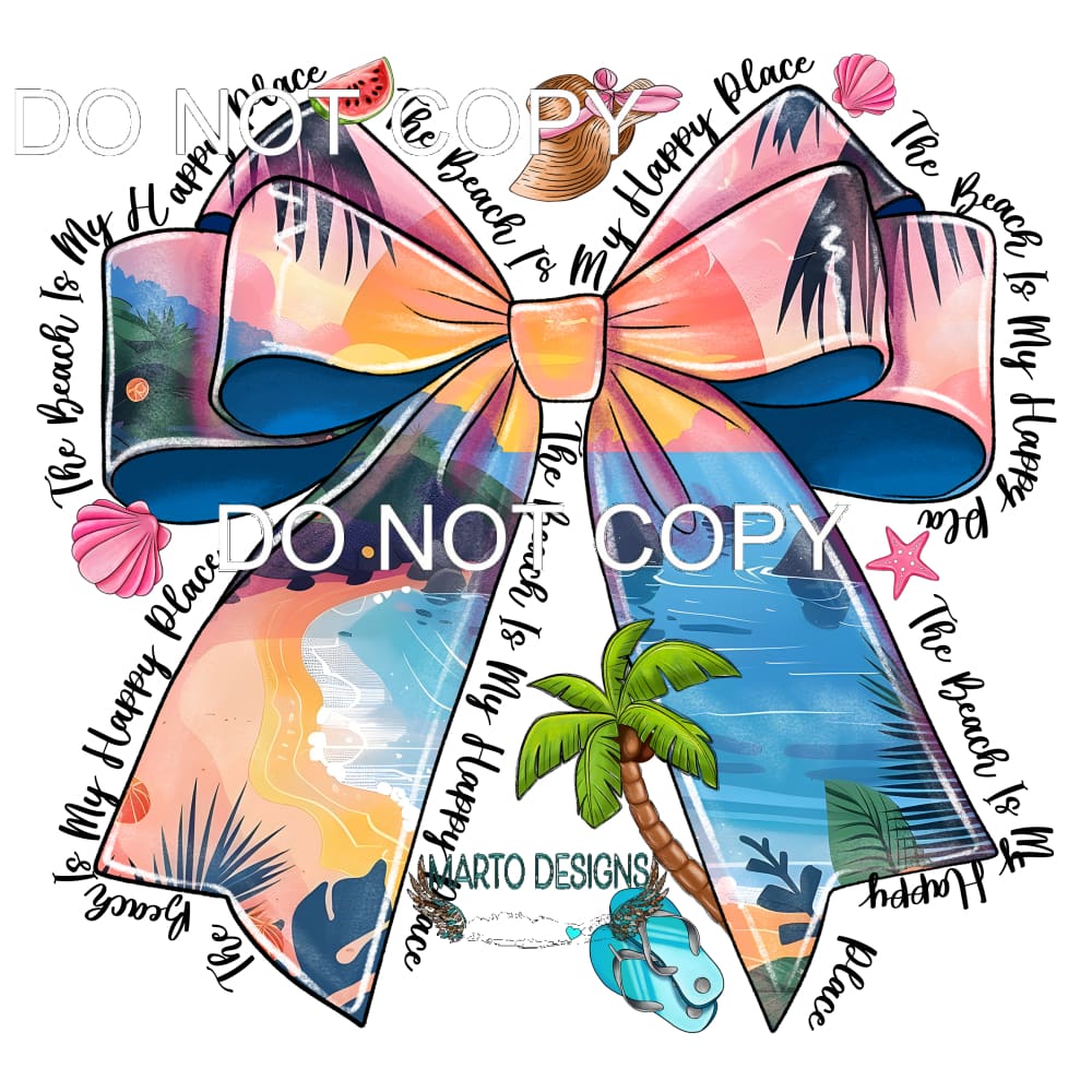 The Beach Is My Happy Place #11473 Sublimation transfers