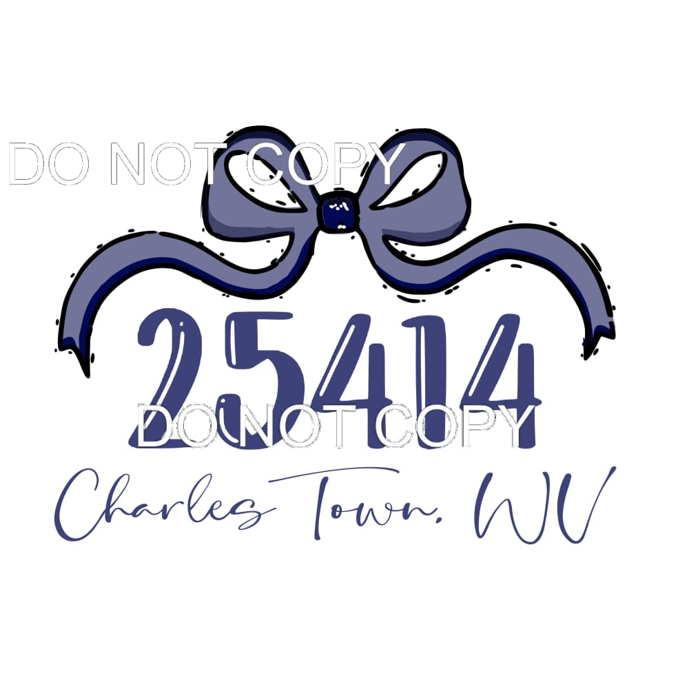 West Virginia Zip Code Custom # 6122 Sublimation transfers