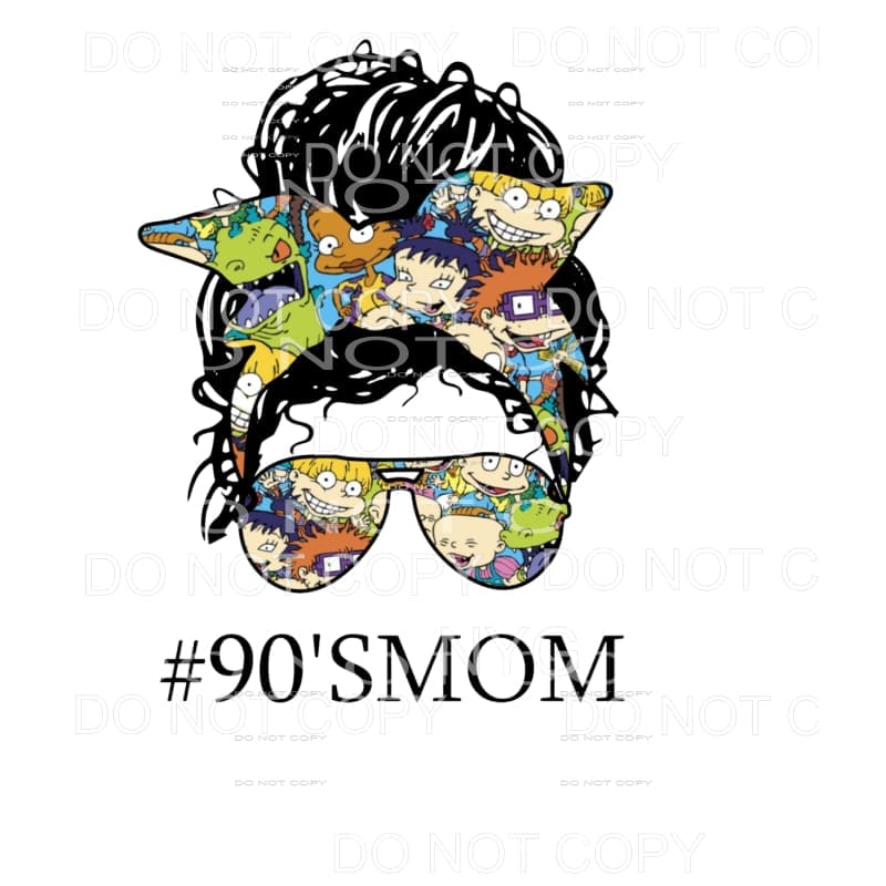 90’s Mom Rugrats Messy Bun #1 Sublimation transfers - Heat