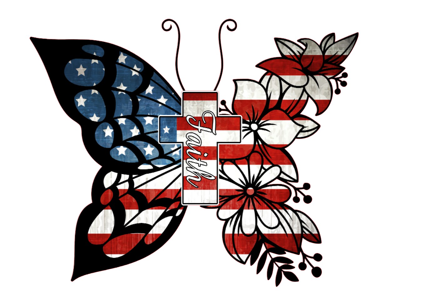 Butterfly USA #5402 Sublimation transfers