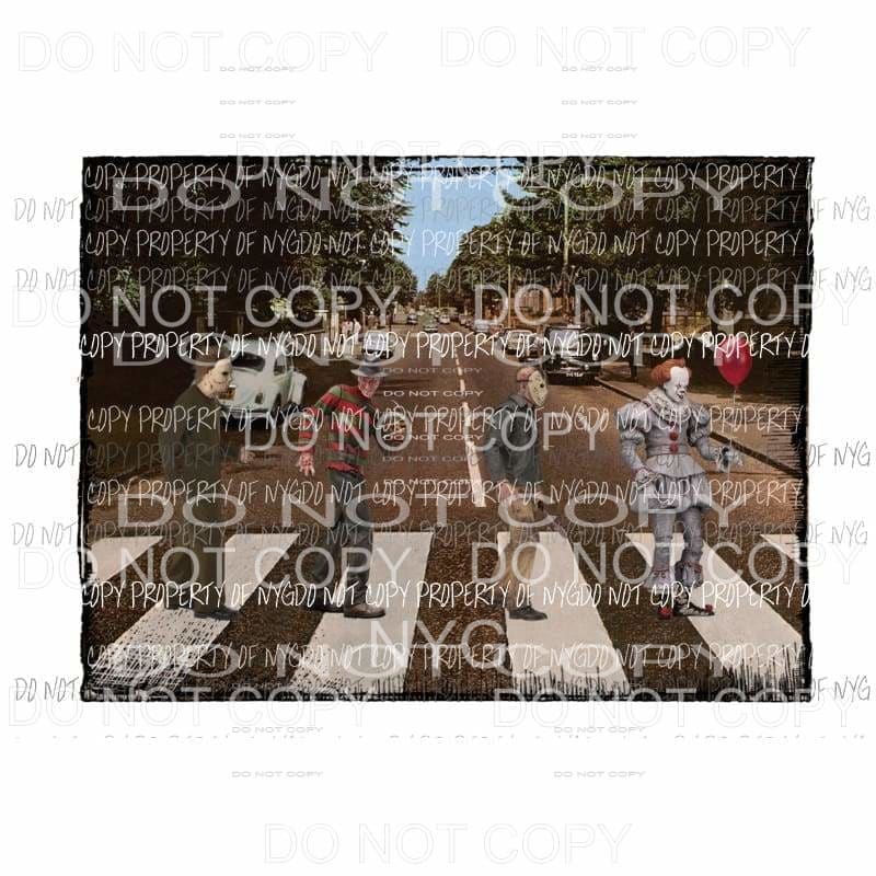abbey Road Halloween freddie Sublimation transfers Heat Transfer