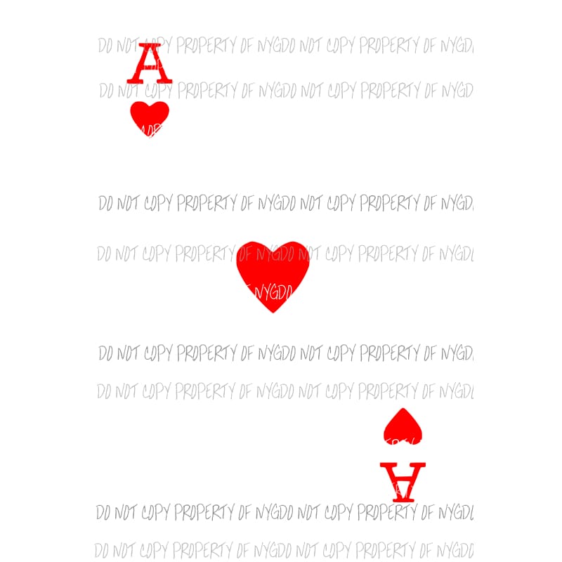 ACE of hearts Halloween costume Sublimation transfers Heat Transfer