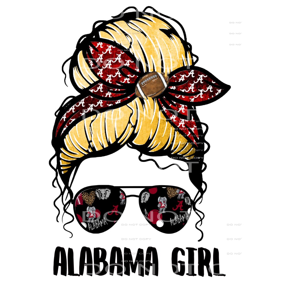 Alabama Girl Blonde Hair Sublimation transfers - Heat