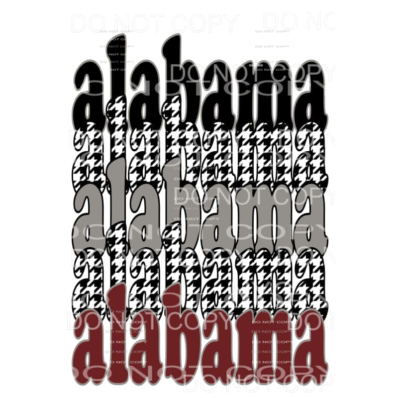 Alabama Stacked # 9774 Sublimation transfers - Heat Transfer