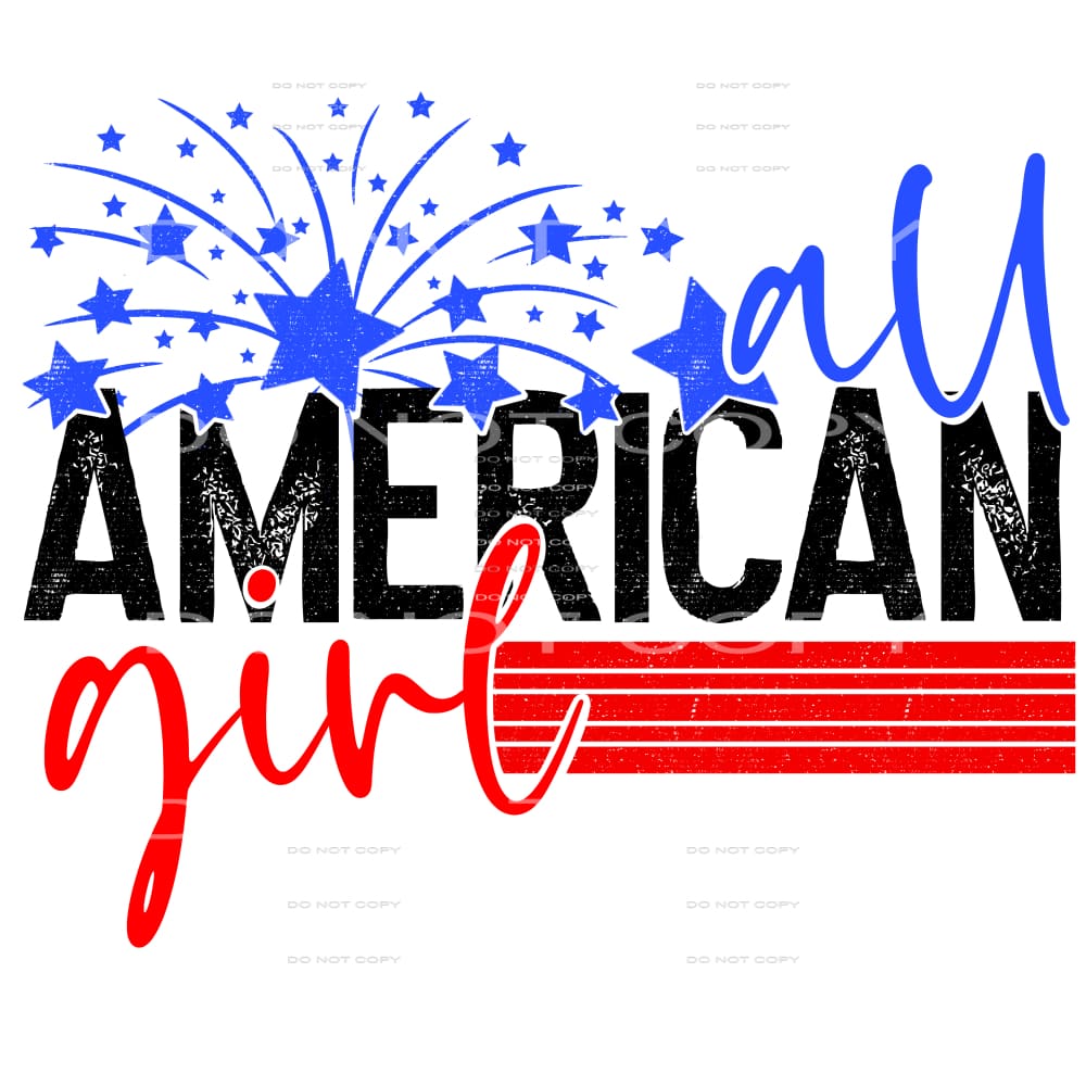 All american girl # 503 Sublimation transfers - Heat