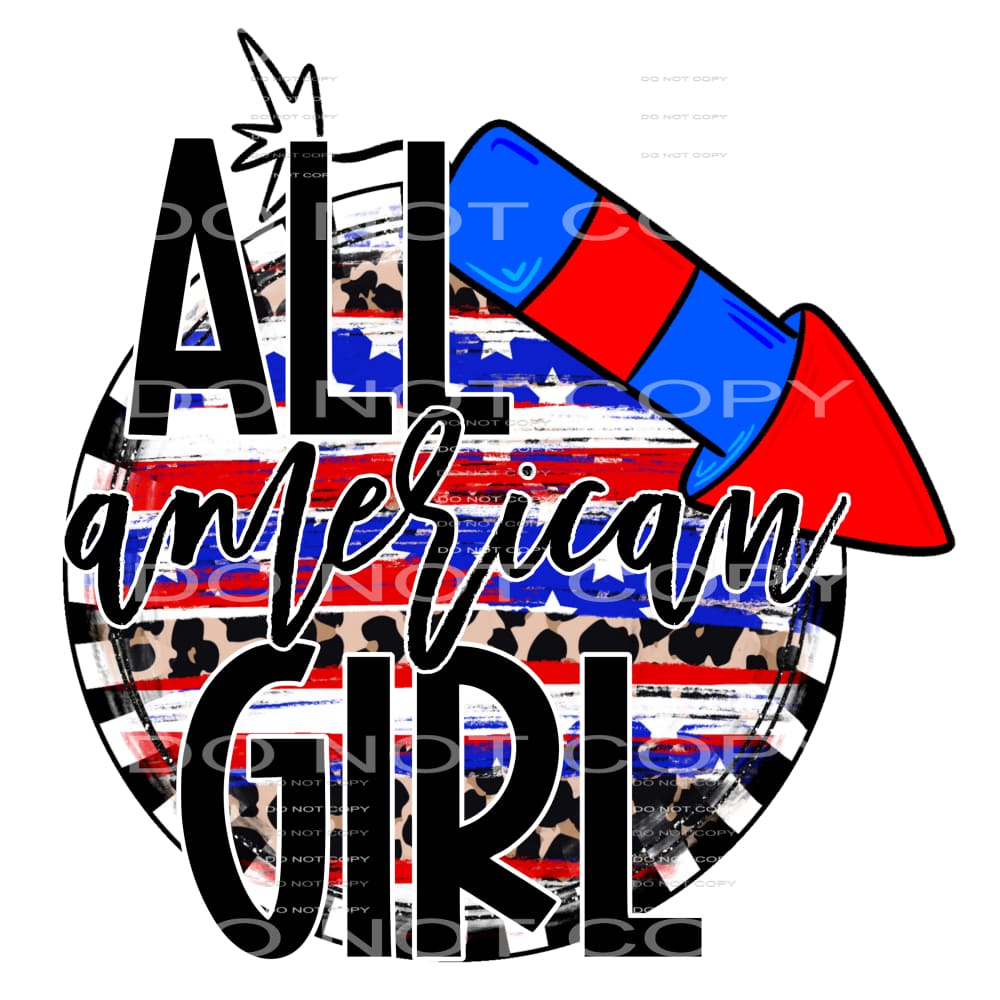 all American girl #7108 Sublimation transfers - Heat