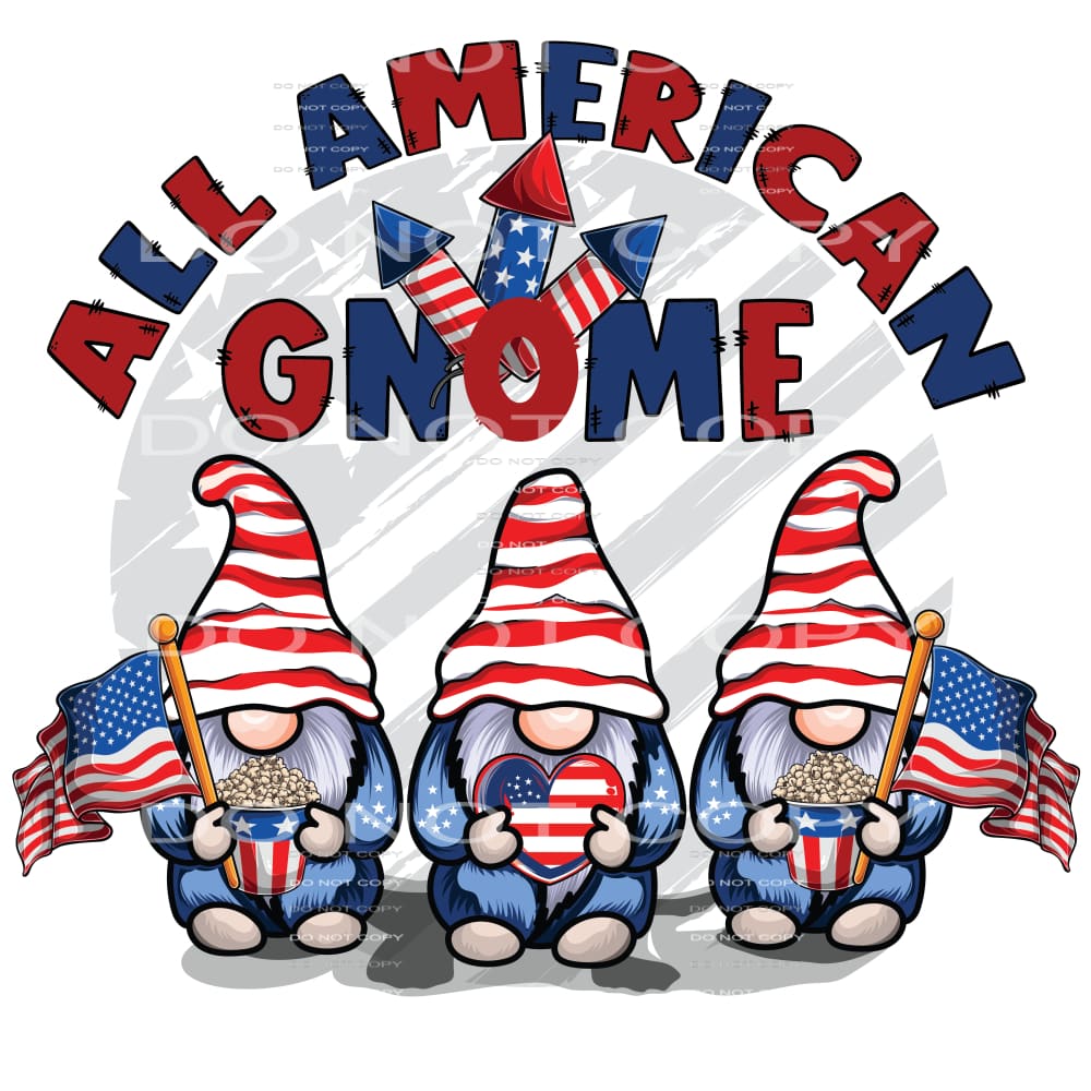 All American gnomes # 234 Sublimation transfers - Heat