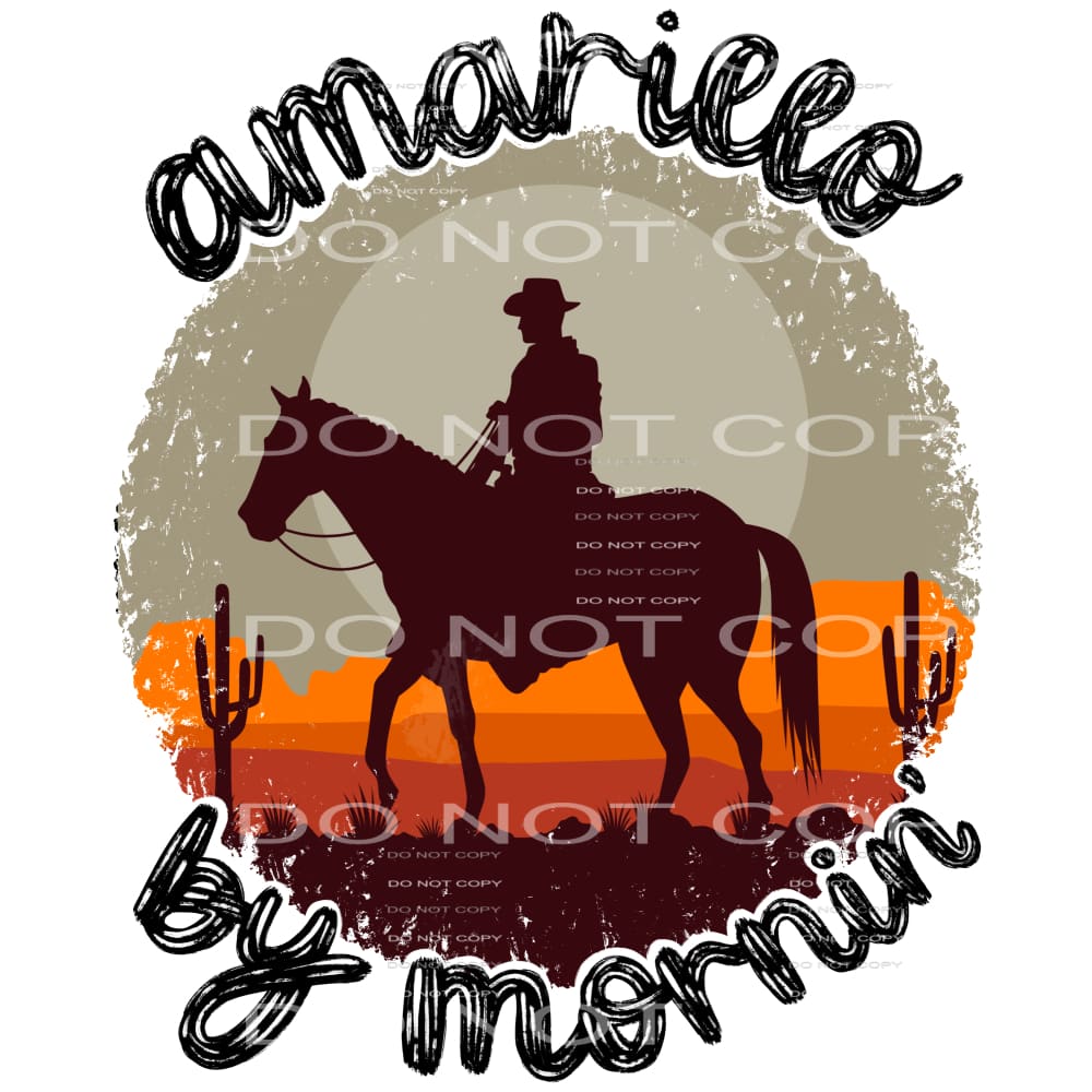 Amarillo by morning #7788 Sublimation transfers - Heat