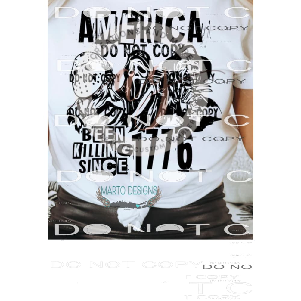 america been killing SCREEN PRINT - can go on any shirt