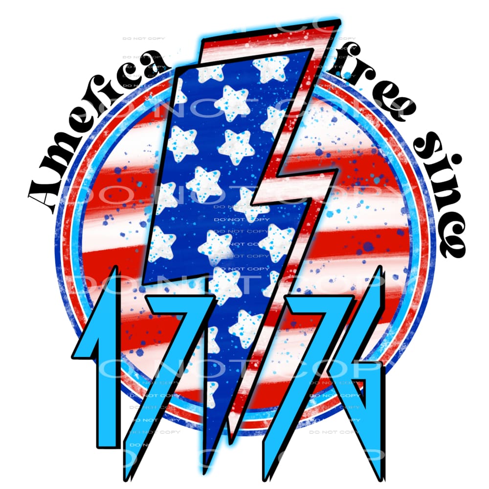 America free since 1776 #6412 Sublimation transfers - Heat