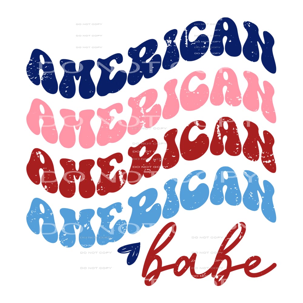American babe # 245 Sublimation transfers - Heat Transfer
