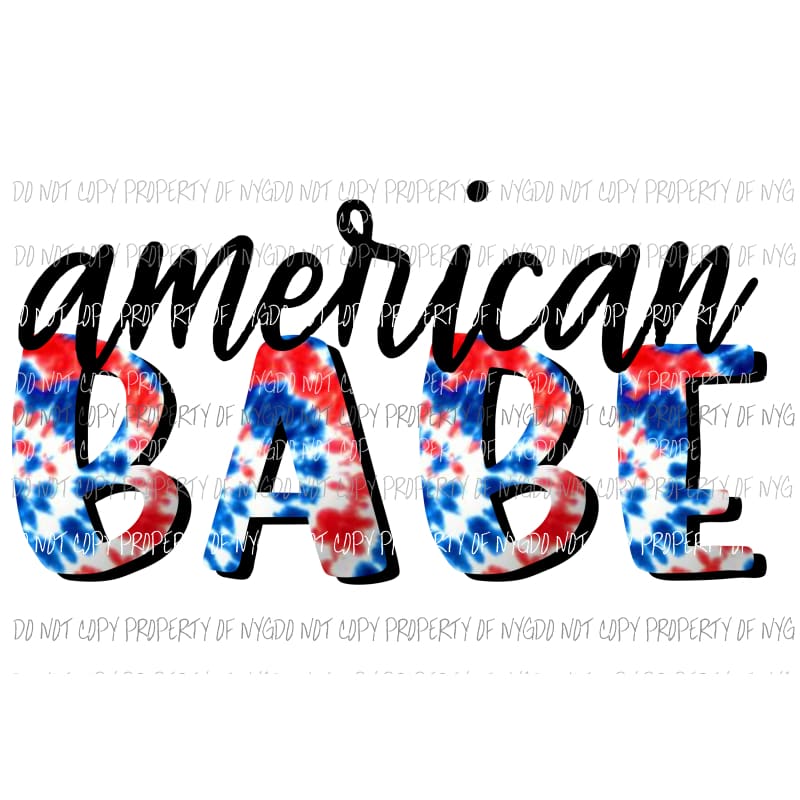American Babe Sublimation transfers Heat Transfer
