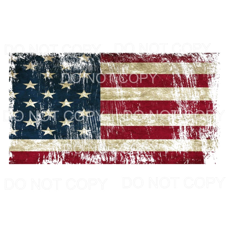 American Flag Distressed #22 Sublimation transfers - Heat