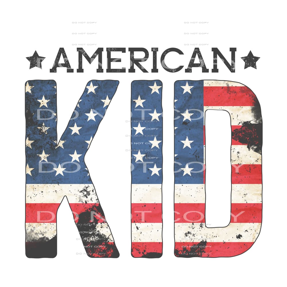 American kid #6756 Sublimation transfers - Heat Transfer