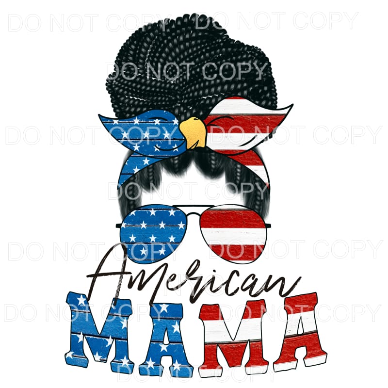 American Mama Braids USA Flag Sublimation transfers - Heat