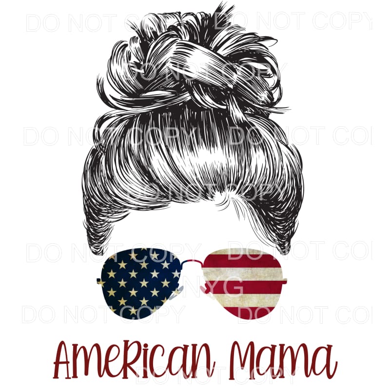 American Mama Flag Aviator Glasses Sublimation transfers -