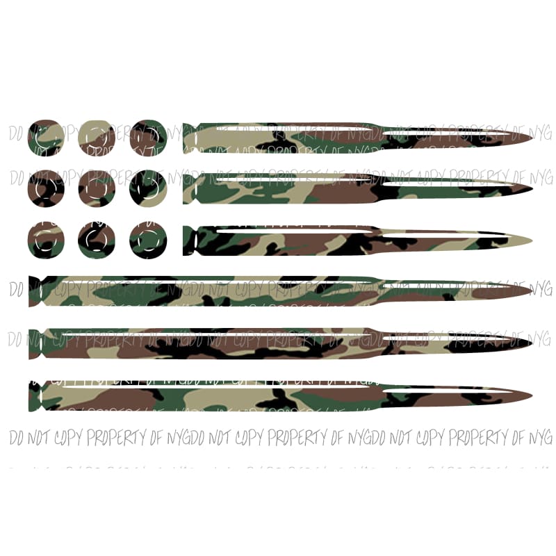 Ammo Flag #2 camo Sublimation transfers Heat Transfer