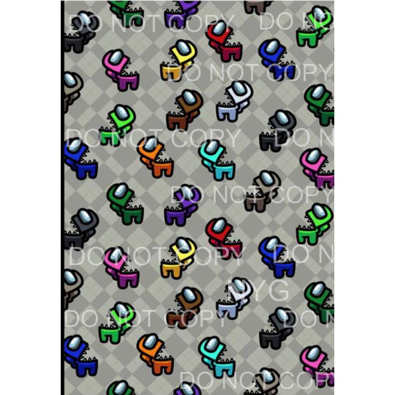 Among Us Sheet #6 Sublimation transfers - 13 x 9 inches -