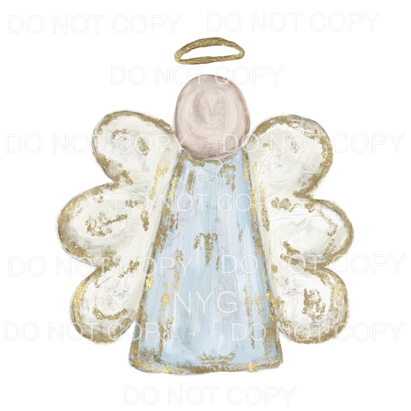 Angel Blue Gold #890 Sublimation transfers - Heat Transfer