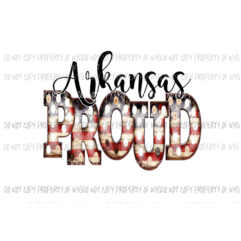 Arkansas Proud Sublimation transfers Heat Transfer