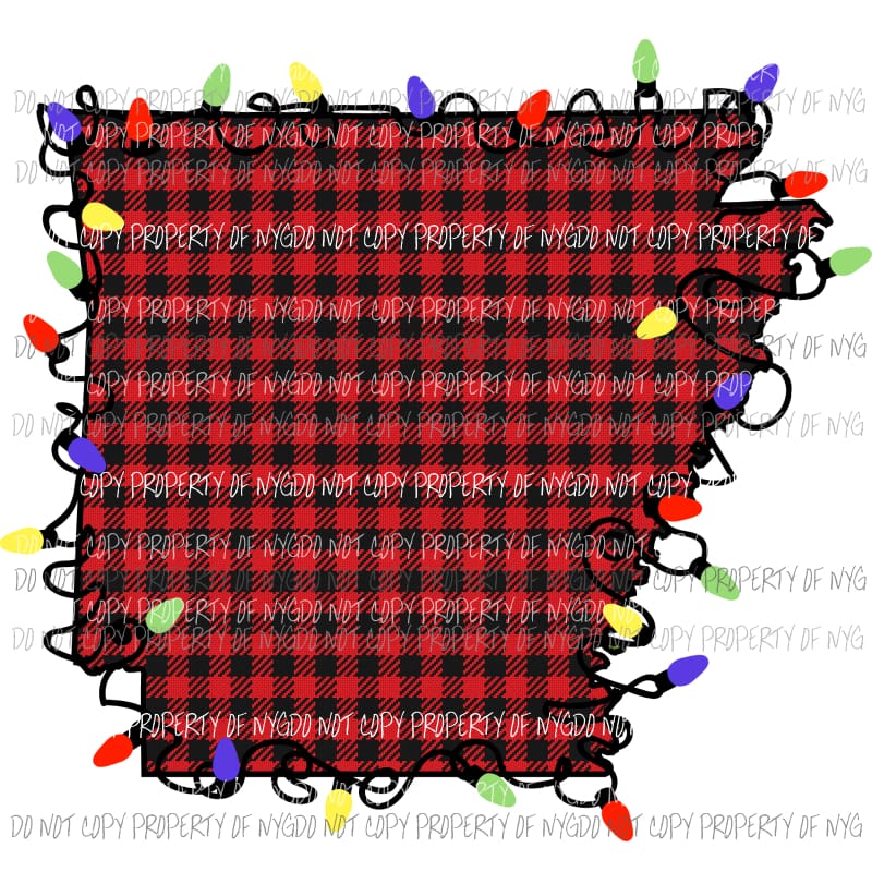 arkansas red plaid lights Sublimation transfers Heat Transfer