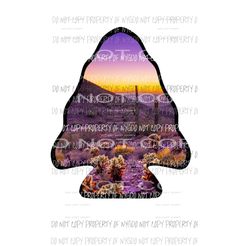 Arrowhead Desert Sunset Sublimation transfers Heat Transfer