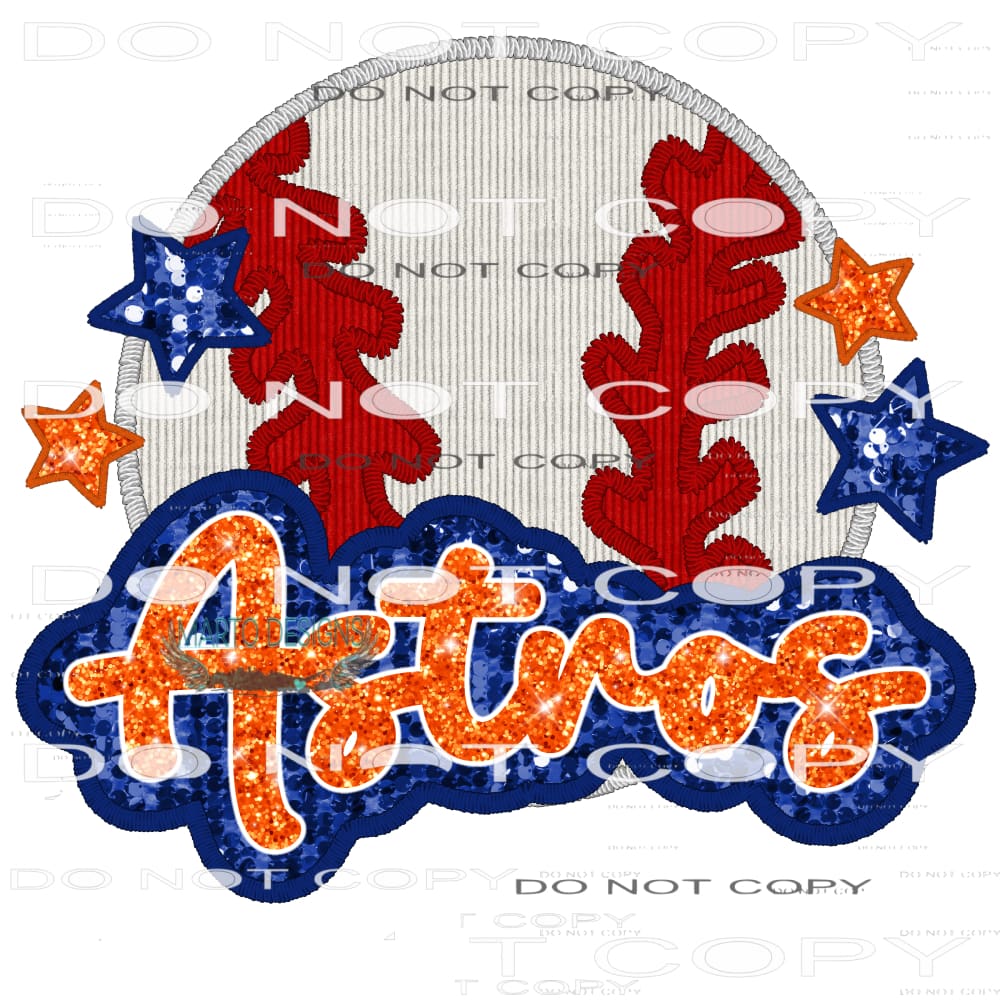 Astros #7743 Sublimation transfer - Heat Transfer Graphic
