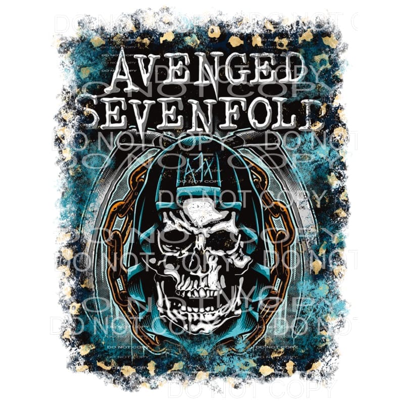 Avenged Sevenfold leopard frame Sublimation transfers - Heat
