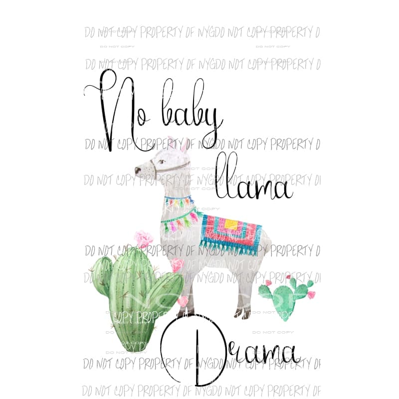 Baby llama Sublimation transfers Heat Transfer