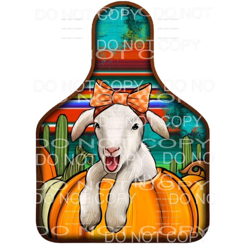 Baby Sheep Pumpkins Cactus Serape Autum Cow Tag #2016