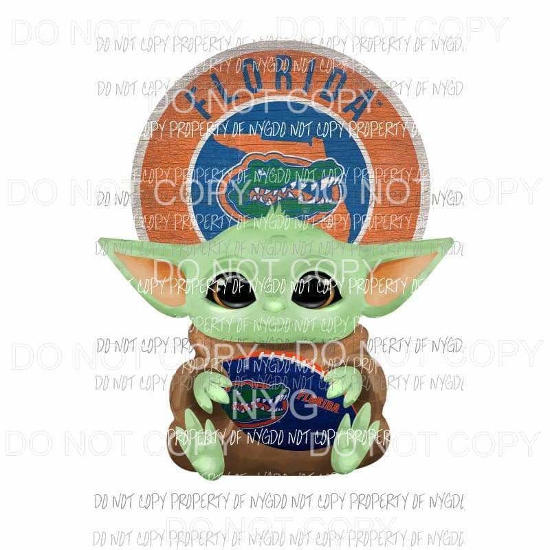Baby Yoda Florida Gators football Sublimation transfers Heat Transfer